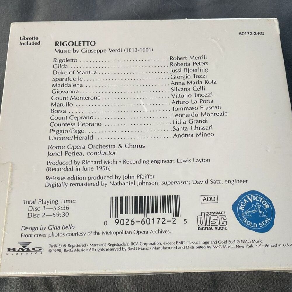 G Verdi Rigoletto CD Set Opera - Picture 2 of 3